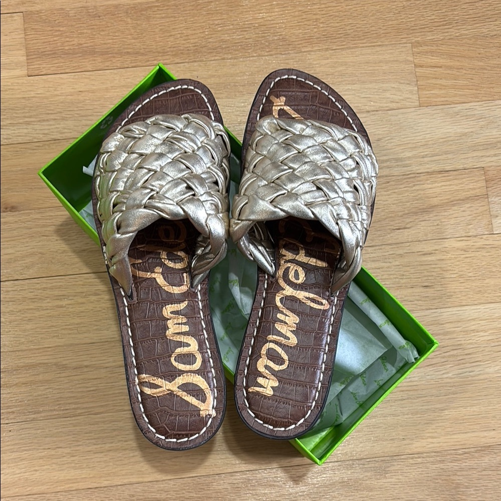 Sam Edelman Women's Gold Woven Sandals